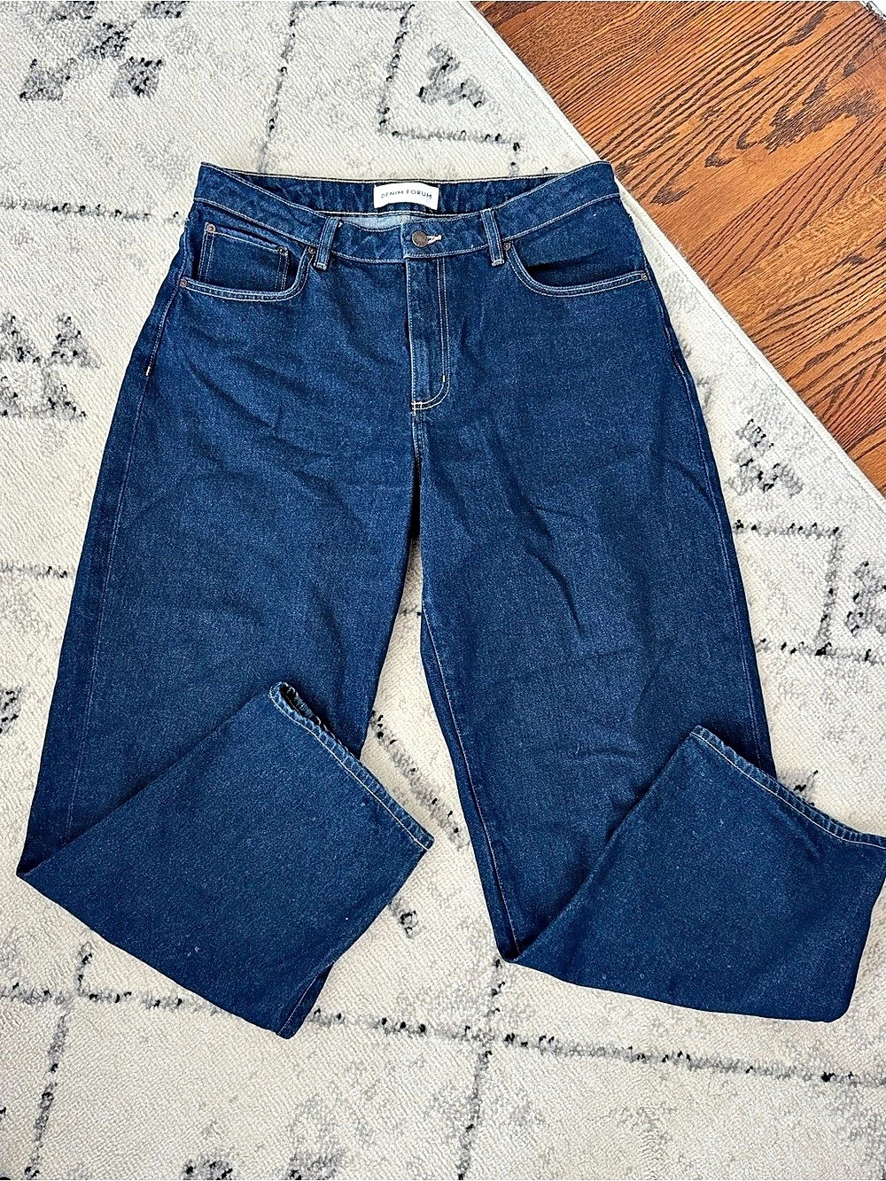 Denim Forum Kai Curve-Fit Relaxed Mid-Rise Barrel Jean